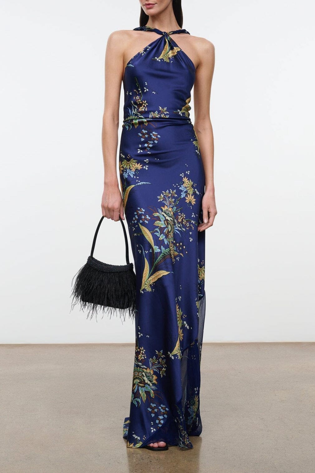 CHARLI SILK DRESS | TAPESTRY MIDNIGHT