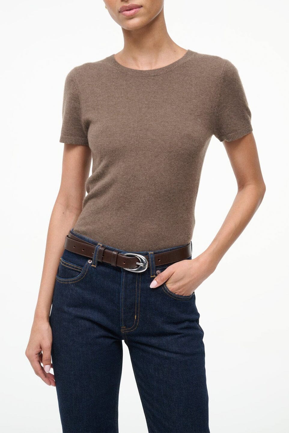 EASY CASHMERE TEE | TRUFFLE