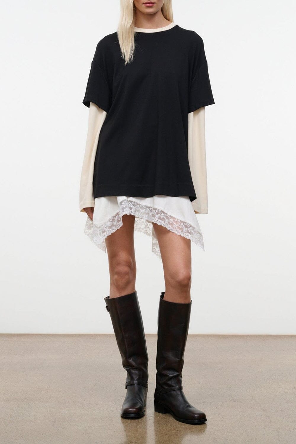 WILLIAM TEE | BLACK ECRU