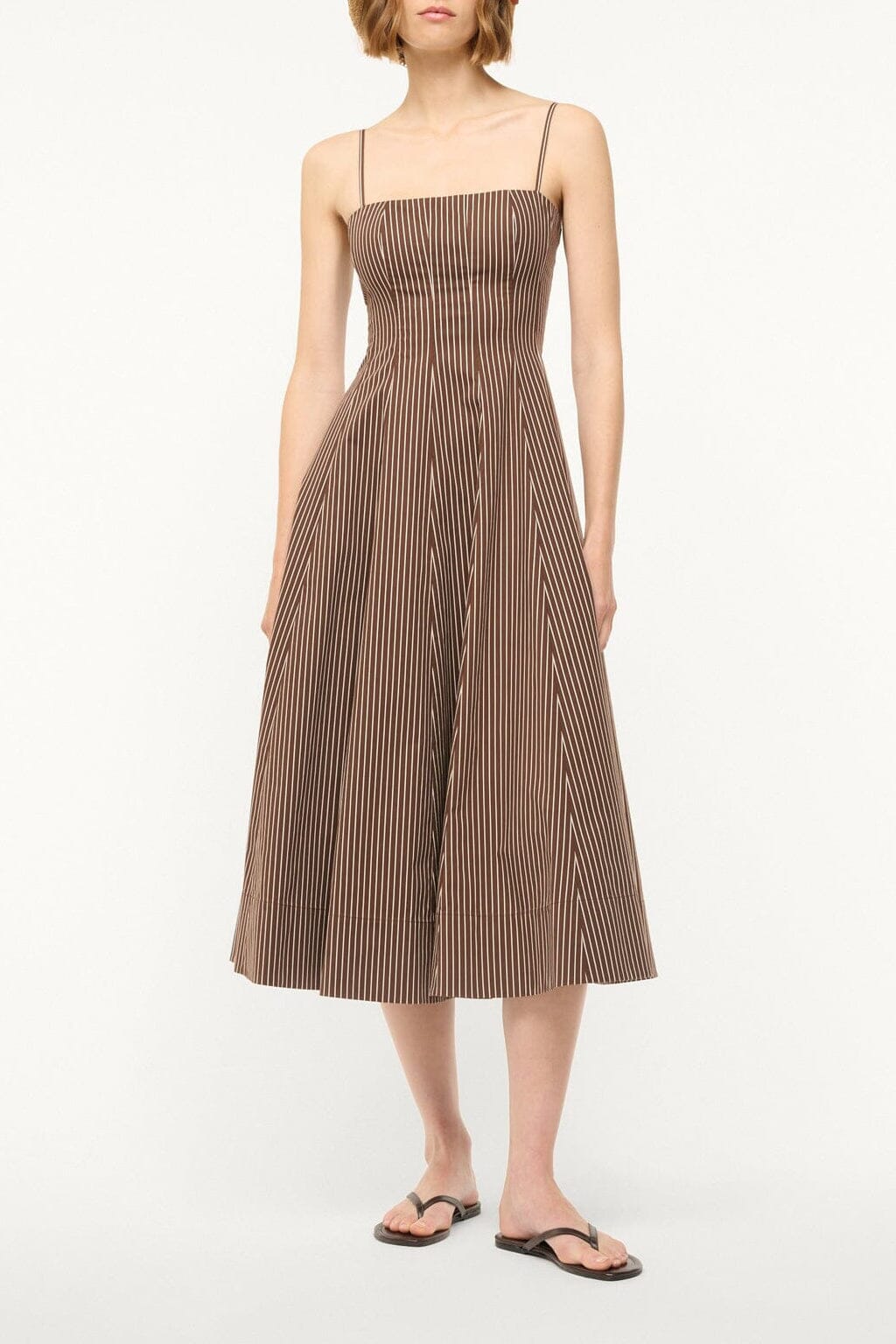 WYLIE DRESS | DARK OAK MICRO STRIPE